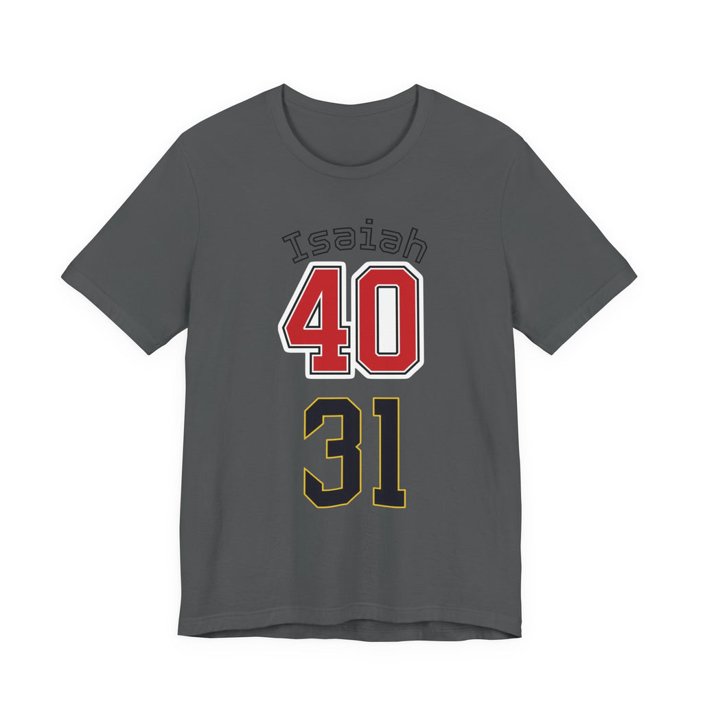 Personalized Sports Jersey T-Shirt — "Isaiah" 40/31 Number Tee