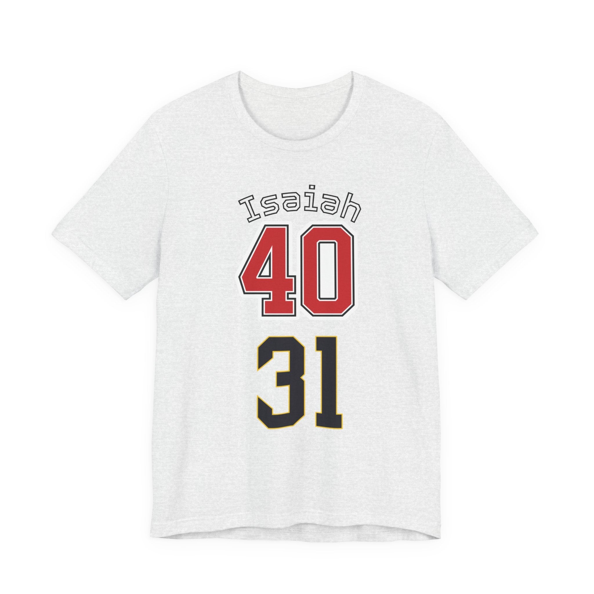 Personalized Sports Jersey T-Shirt — "Isaiah" 40/31 Number Tee