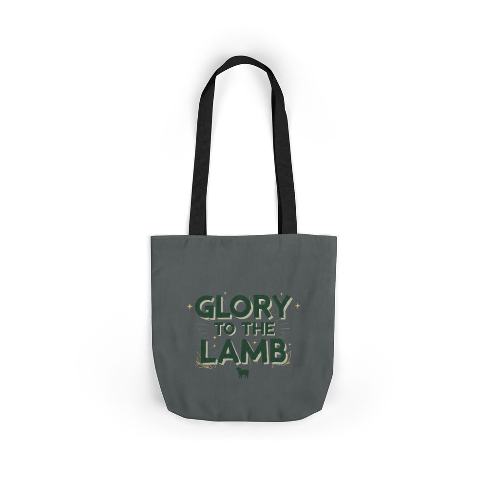 Canvas Tote — "Glory to the Lamb" Religious Graphic Tote Bag