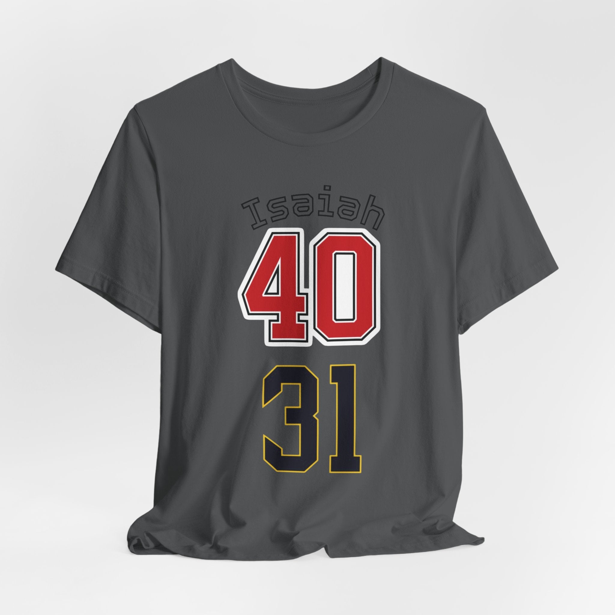 Personalized Sports Jersey T-Shirt — "Isaiah" 40/31 Number Tee