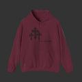 Christian Cross Hoodie — 'He Never Fails' Faith Pullover