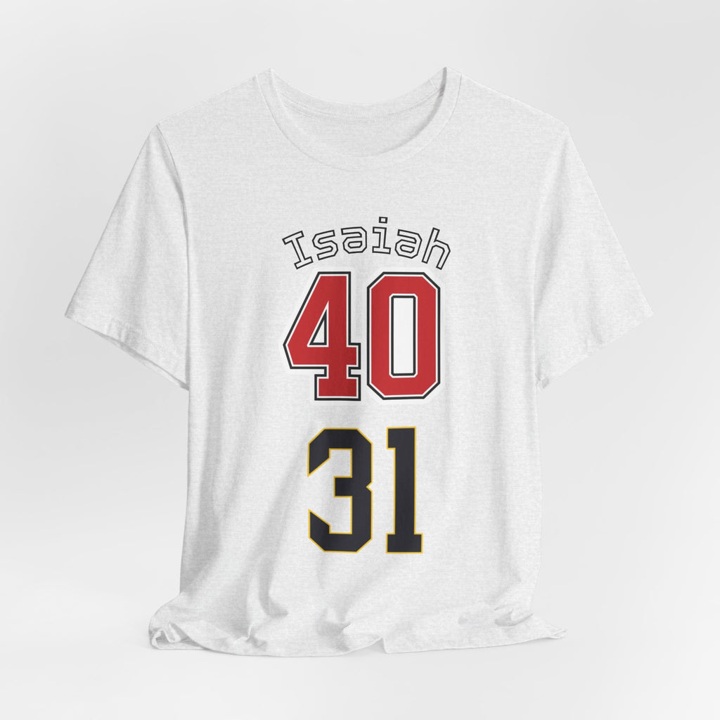 Personalized Sports Jersey T-Shirt — "Isaiah" 40/31 Number Tee